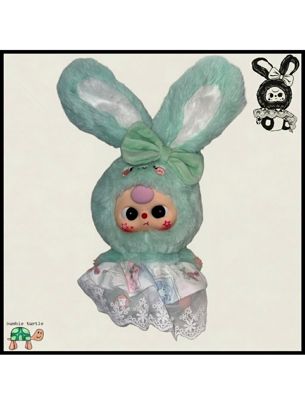 Baby Three Lily Rabbit Town Mint Bunny Plush Doll | Movable Eyes | Like New